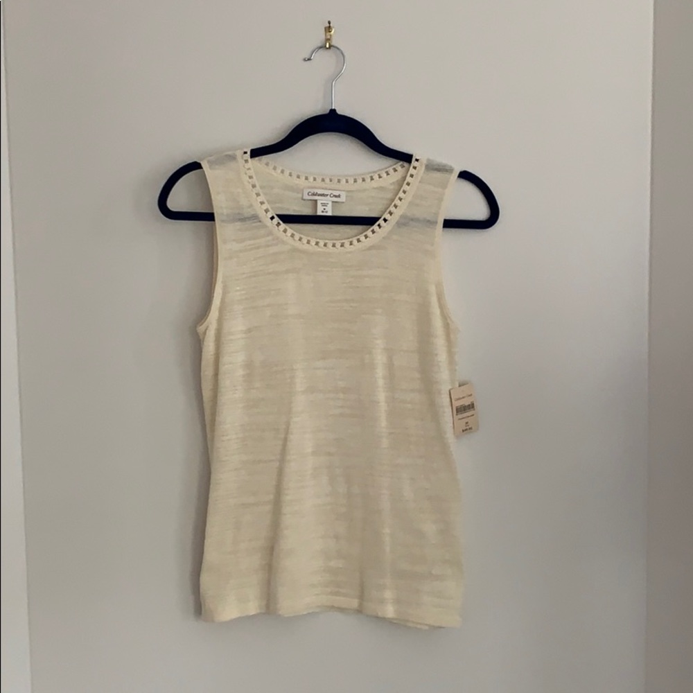 Coldwater Creek crochet sleeveless tank